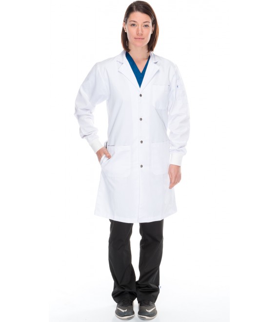 Classic Lab Coat with Ribbed Cuff